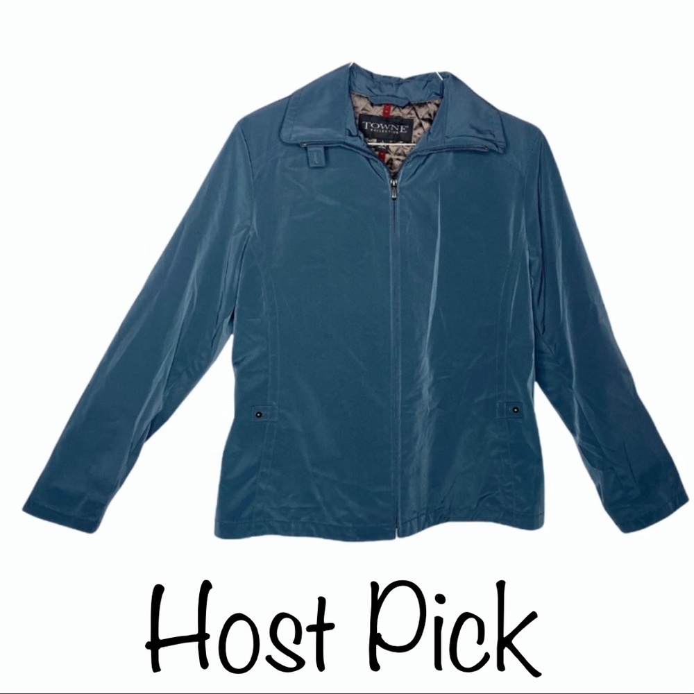Teal windbreaker jacket mediumweight by Towne
